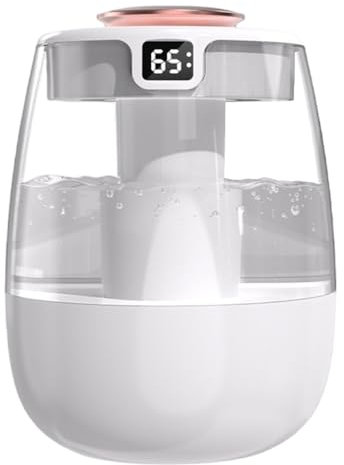 Humidificador de aire Top-Fill, 1,3L Humidificador de niebla USB, <20dB 3 modos, Humidificador Habitación con Pantalla de Temperatura para Plantas, Oficina, Coche, Dormitorio