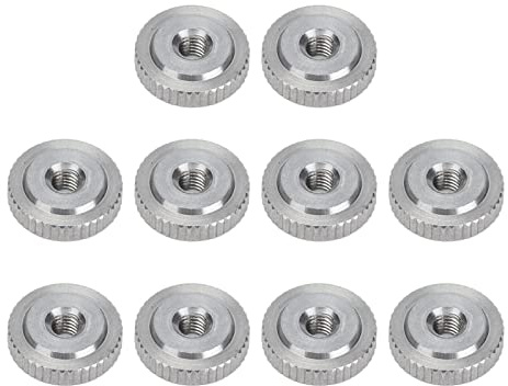 Culnflun M3 Dado Ad Alette Zigrinato in Acciaio Inossidabile 10 pezzi, Serraggio Manuale Dado a Foro Passante, Per Letti per Stampanti 3D Armadi per Macchine Utensili