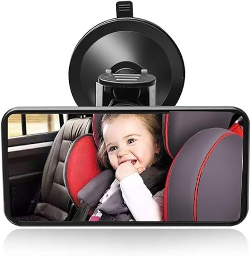 Specchio auto Bambino Baby Bambino Vista posteriore Specchio, specchietto retrovisore bambino,Specchio per Auto sedile posteriore specchio Specchio Rotazione a 360° Specchietto Retrovisore Auto