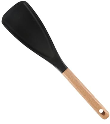 Nybhyjka Spatola da cucina, manico in legno spatola in silicone | Cucchiaio spatola multifunzionale,Cuocere di cottura antiaderente resistente al calore e strumento di silicone di alimentare con