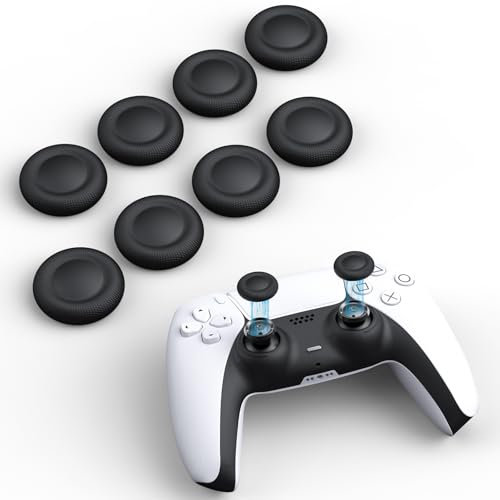 NEWDERY Lot de 10 capuchons de joysticks pour manette de PS5/PS4 - Antidérapants - Texture laser - Résistants à l'usure - Pour manette de PS5/PS4