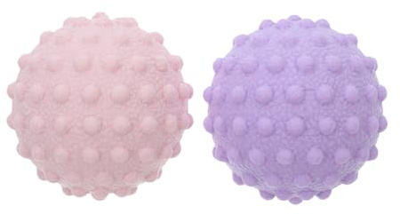 PAMINGONO 2 Pièces Boule de Massage Silicone Set pour Fascia et Trigger Point Balle de Yoga Petite Soulagement Musculaire Dos Entraînement Fitness et Rééducation Couleurs Rose