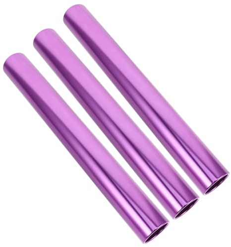 BELLIFFY Staffetta in Lega di Alluminio 3 Pezzi da 38 CM per Corsa su Pista Campestre Bastone da Staffetta Leggero e Resistente per Gare Sportive e Allenamenti a Squadre