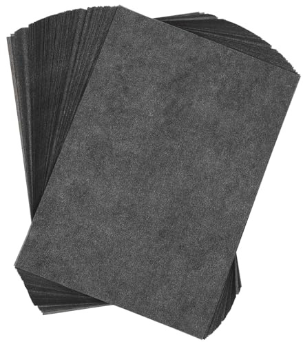 ifundom Carta da Trasferimento al Carbonio A4 Nera 200 Fogli Carta da Lucido per Ricalco e Disegno su Tela Legno e Metallo Strato Uniforme per Contorni Nitidi Uso Artistico e Ufficio