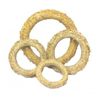 Blumen Senf 10 Strohkränze 30/5