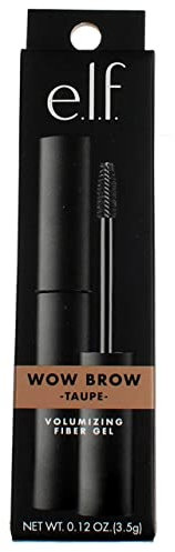 e.l.f. Wow Brow Gel, Volumizing, Buildable, Wax-Gel Hybrid, Creates Full, Voluminous-Looking Brows, Locks Brow Hairs In Place, Taupe, Fiber-Infused 3.5g