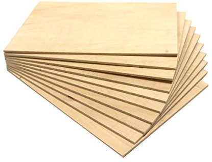 CHELY INTERMARKET Tableros Contrachapado Abedul 30X40 CM 4 MM Pack 10 Unidades Madera Natural Corte Láser CNC Manualidades Pirograbado Modelismo Decoración Artesanía Tablero Bricolaje Precisión