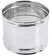 Manicotto raccordo femmina/femmina in acciaio inox per canne fumarie monoparete Diametri Vari stufa legno pellet barbecue cucina (Ø 160 mm)