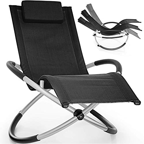 tillvex Chaise Longue de Jardin pour la Relaxation | Fauteuil Pliant Résistante aux Intempéries | Charge de 180KG | Thermoactive