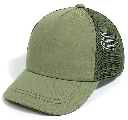 Toddler Baseball Hat Sun Protection Baby Boy Baseball Cap Adjustable Fit Mesh Baseball Hat Outdoor Beach Sun Cap for Kids Army Green