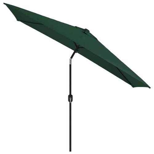 Kavolet Sonnenschirm 300x200 cm, Strandschirm mit Metall-Mast, Ampelschirm Gartenschirm Terrassenschirm Marktschirm Kurbelschirm mit Sonnenschutz UV-Schutz, für Garten, Terrasse, Strand (Grün)