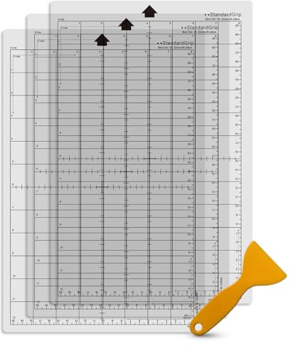 VIVIIHOO Tappetino da Taglio Confezione da 3 Tappetini da Taglio di Ricambio autoadesivi-Standard Grip, Stronggrip -Tappetino da Taglio per Plotter Antiscivolo e Durevole da 8x12 Pollici.