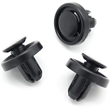 VVO Svart plastfästklämma för framskärm och kompatibel med vissa Toyota GT86 (10-pack klämmor)
