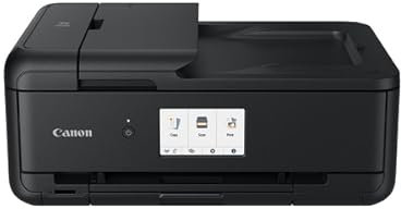 Canon PIXMA TS9550a Drucker Farbtintenstrahl Multifunktionsgerät DIN A4 A3 (Drucker A3, Scanner, Kopierer, 5 Separate Tinten, WLAN, LAN, Print App, 2 Papierzuführungen, Duplexdruck) schwarz