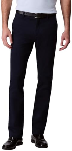 Calvin Klein Pantaloni Chino Slim da Uomo in Cotone Elasticizzato LV040EM633, Blu (Zaffiro Scuro), 3229
