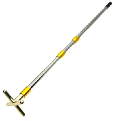 wisoolkic Palo de Puente para Taco de Billar versátil, Acero Inoxidable, Longitud Ajustable, Accesorio portátil para Taco Billar, Juegos Interior, Plata y Oro, con Cabeza Cruzada