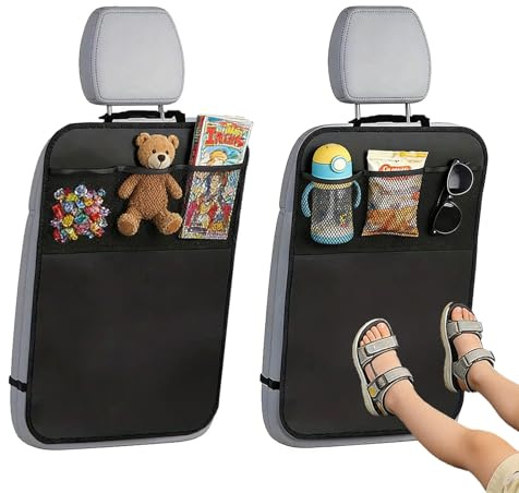 Kinesgsg 2 Pcs Protectores de Asientos para Coches con 3 Bolsillos, 60x45CM
