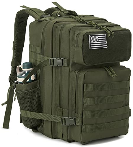 QT&QY Taktischer MilitäR Rucksack Herren Groß 25l/35l/45L Bundeswehr Rucksack 3 Tage Molle Armee RucksäCke Assault Backpack Outdoor Wasserdicht Pack Tasche