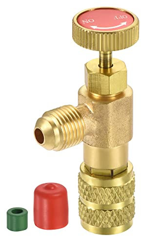 sourcing map Ladeventil Sicherheitsventil Schnellkupplung Klimaanlage 5/16 SAE Gewindeadapter Absperrflussregelung für HLK Kältebefüllung