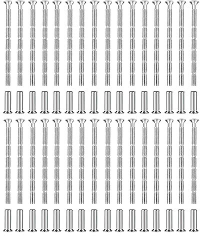 HOMEJOY 36 Stück M3 Türgriff Schrauben Hülsen Hülsenschrauben mit Hülse Schrauben Türgriffen Abreißschraube für Türgriffen Knäufen Möbelverbinder