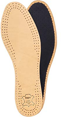Solette in carbone attivo premium – solette in pelle conciata naturale e suola in pelle per scarpe e stivali, Kaps Extra Leather – Suole per scarpe in tutte le taglie (Men 46 EUR)