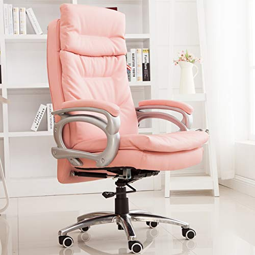 Kommersiell ergonomisk högryggad ledare i läder, Hög ryggstol i läder med justerbart ergonomiskt svankstöd med hög rygg, ergonomisk kontorsstol, rosa beautiful scenery