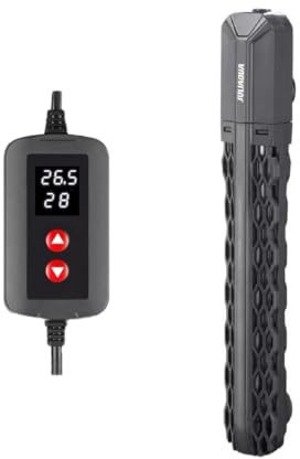 JULIAQUA Calentador de Acuario con Pantalla de Temperatura Eco Calentador Ajustable 25W/50W/100W/200W/300W/500W (E-50W)
