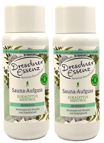 2er Pack Dresdner Essenz Sauna-Aufguss Eukalyptus Menthol 2 x 250ml