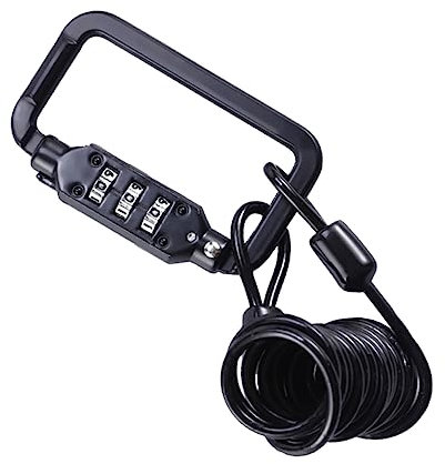 Kisangel Praktisches 3-passwort-schloss für Fahrradhelmgepäck Schwarz Stark Leicht Zu Tragen Integralhelm Halbgesichtshelm Passform