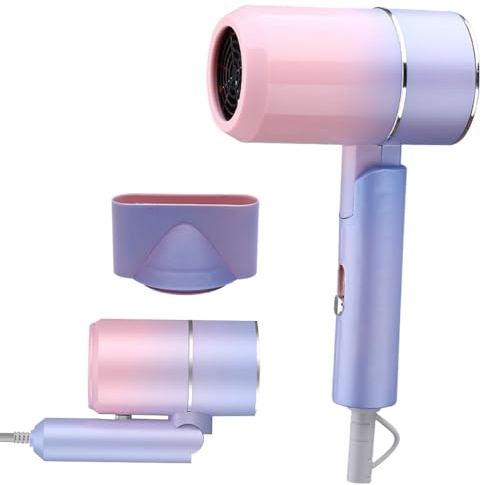Secador de Pelo Profesional Iónico, 3 Velocidades, Función de Aire Frío, Bajo Ruido, con Boquilla Concentradora, para Casa y Viaje