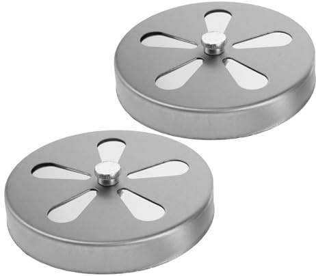 IMIKEYA 2 Pièces Ventilation Acier Inoxydable avec Volet Réglable pour Four et Cheminée Couvercle de Ventilation Précis pour Contrôle Du Flux Air et Répartition Thermique