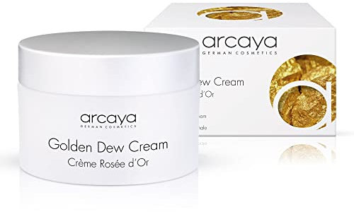 arcaya Golden Dew Creme | Anti Falten Creme mit 3D Effekt | Luxus Gesichtscreme | mit Gold und Natürlichen Ölen | Anti Aging | Reife, Trockene & Anspruchsvolle Haut | Straffende Feuchtigkeitspflege
