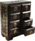 GURU SHOP Schubfachschränkchen, Apothekerschränkchen, Schmuck Schränkchen - Modell 2, Braun, 24x18x9 cm, Dosen, Boxen & Schatullen