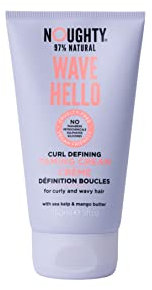 Noughty 97% Natural Wave Hello Curl Taming Cream Sulphate Free Vegan Haircare Vitamin Rich Smoothing Formula for Curly and Wavy Hair with Sea Kelp and Mango Butter 150ml