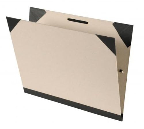 Lot de 5 Carton à dessin Brut customisable 2 élastiques 61x81, dos toilé, couv. grise non rembordée