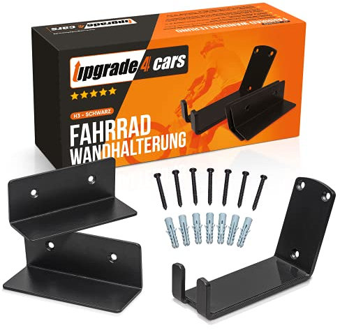 Fahrrad Wandhalterung Horizontal | Pedal Wandhaken Radaufhängung Schwarz | Fahrradhalterung Rad Wandhalter | Fahrradhalterung Wand bis 30 Kg