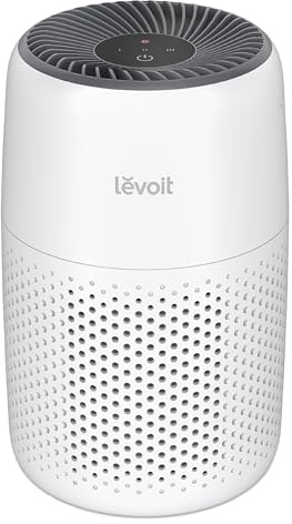 LEVOIT Air Purifiers for Bedroom Home Dorm, AHAM VERIFIED, 3-in-1 Filter Cleaner With Aroma Pad, Filters Smoke, Allergens, Pet Dander, Odor, Dust, Office, Desktop, Core Mini-P, White