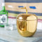 Talking Tables Gold Apple Ice Bucket with Lid-Premium Drinks Trolley Accessories for Bar Stainless Steel Wine Bottle Cooler, Classy Party Decoration Made of Metal-Big and Heavy