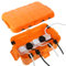 RESTMO Extra große wasserdichte Kabelbox, IP54 wasserdicht, Outdoor-Kabelsicherheitsbox, wetterfester Elektrokasten zum Schutz von Steckdosenleisten, Außensteckern (32 x 22 x 13 cm) - Orange