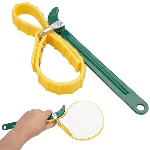 Rairsky Chiave a Nastro per Filtro Olio, Chiave Filtro Olio Auto da 9 Pollici, Regolabile Chiave a Cinghia in Gomma, Chiave per Filtro Dell'olio per Riparazioni Automobilistiche, Marine e Idrauliche