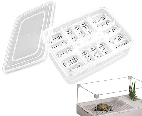 Lnhgh Brutkasten für Reptilien-Eier, Brut-Eierablagen für Reptilien - Transparenter Reptilien-Inkubator mit 16 Gittern - Brutkasten, Brutkasten, Brutkasten für Gecko, Löwenmähne