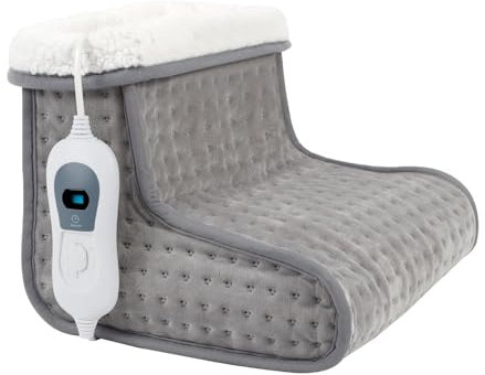 DMD Collective – Electric Foot Warmer, Removable Soft Sherpa Lining, 3 Heat Settings, Automatic 90min Timer, Machine Washable – Suitable to Size 12.5 UK, Energy-Efficient DMD120