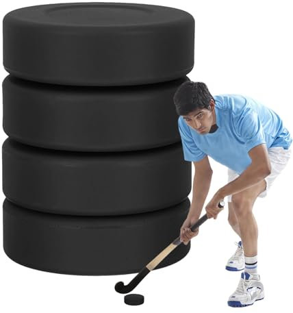 Eishockey-Pucks, 4 Eishockey-Pucks zum Üben, offizielle reguläre Größe, Hockey-Pucks für Eishockey-Training, klassisches Training und Üben für Erwachsene