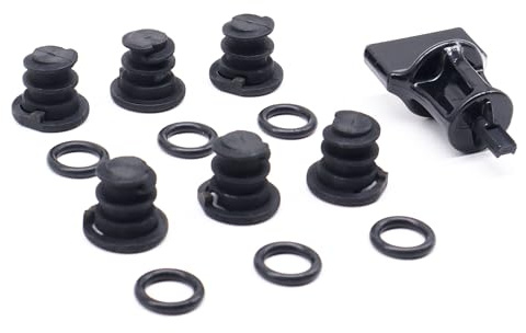 HISports Confezione da 6 viti di scarico olio anti-perdita con utensile per rimuovere la vite di scarico olio, ricambi auto compatibili 06L103801, compatibili con A3 A4 A5 A6 Q7 S3 TT