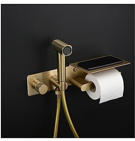 Spruzzatore per bidet portatile per WC, spruzzatore per pannolini in stoffa per bambini in ottone a 3 modalità, attacco per bidet con acqua calda e fredda per WC con tubo flessibile da 59 pollici