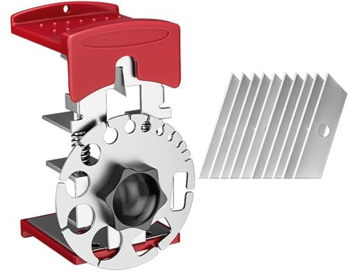 Pelacables de Mano Universal,Pelacables Electricista Profesional,Pelador de Cables con 10 Hoja de Repuesto,para Reciclar Cobre,Aleación Aluminio,Desechos Cable Plano y Redondo,106x70mm
