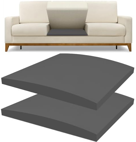 TourKing Cuscino di supporto per divano contro l'afflosciamento dei sedili - Confezione da 2 cuscini in schiuma ad alta densità 40D (50x50cm) - Protezione per divano con design curvo - Adatto per