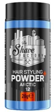 The Shave Factory Ultra Hold Hair Styling Powder Arctic 20g – Strong Hold & Volume – Matte Finish – Texturizing Hair Powder – Long-Lasting Hold – Scented with Bergamot, Lemon, Mint & Woody Notes