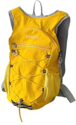 pistro Zaino da Escursionismo 30 Litri, Zaino da Ciclismo Uomo Donna, Robusti e Compatti per Alpinismo, Corsa, Giornaliero- Giallo