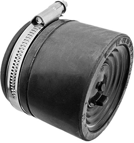 MegaHaustechnik HT SML Konfix DN50 von Rohr Außendurchmesser 50mm auf Rohr Außendurchmesser 40 bis 56mm, Übergang von Guß Metall Kunststoffrohr, Adapter Rohrverbinder aus Gummi